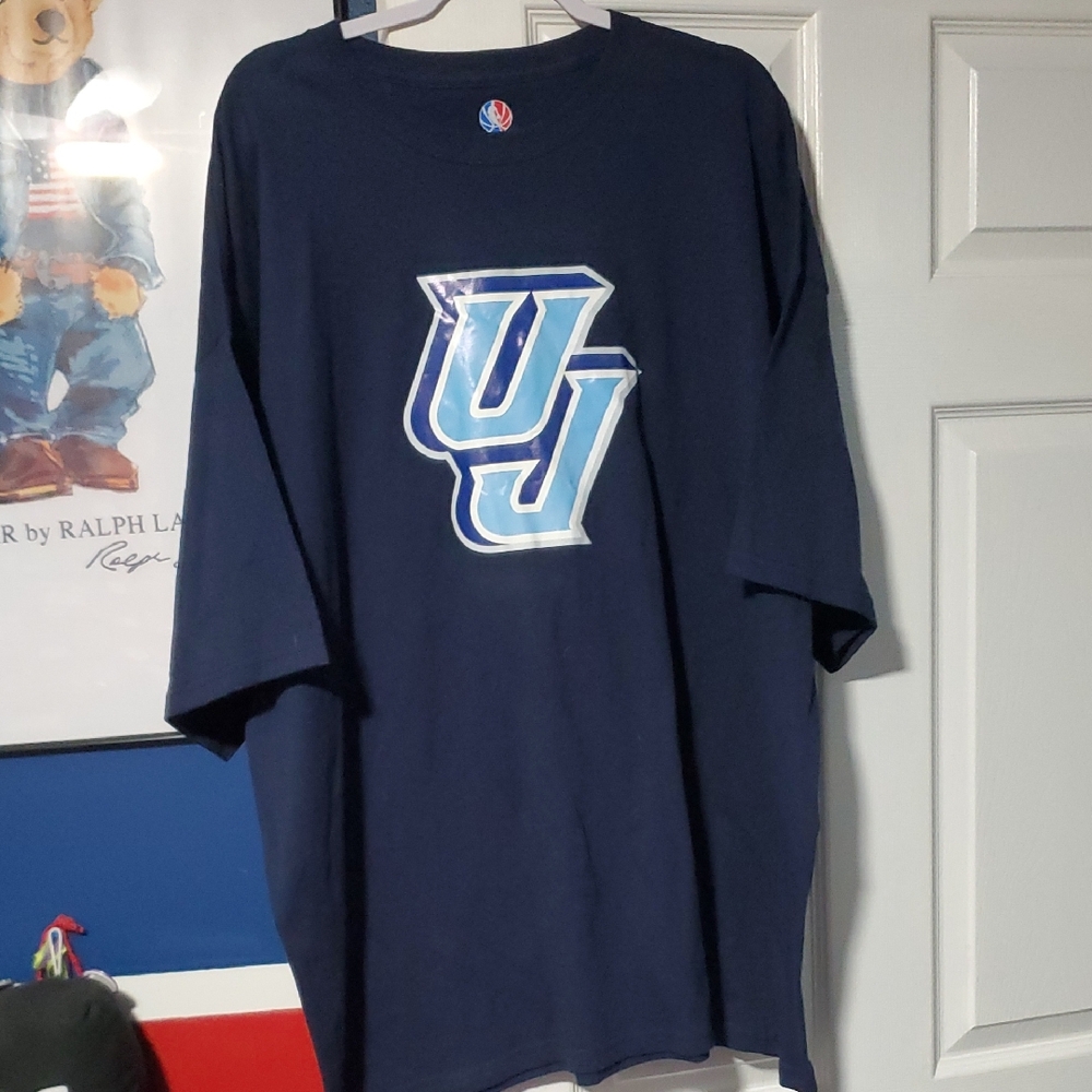 Utah Jazz Carlos Boozer Navy Tee with Red & Blue Logo Sz Xxl